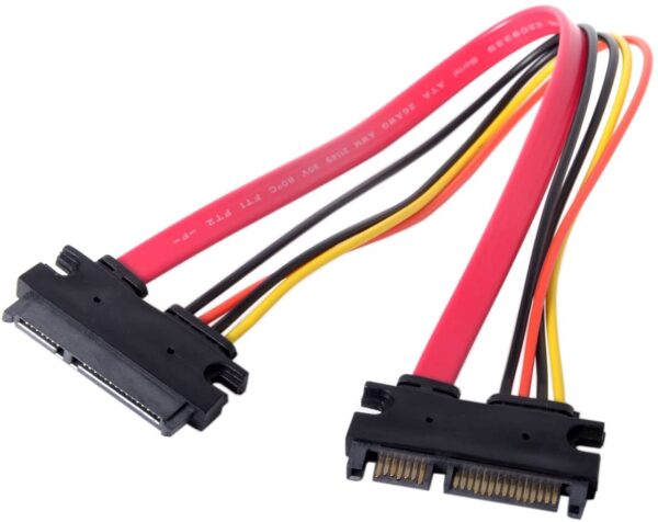 Нов удължителен кабел SATA 22 Pin Male To Female SATA 3 III 22 Pin Male to Female 7+15 Pin SATA Data Power .